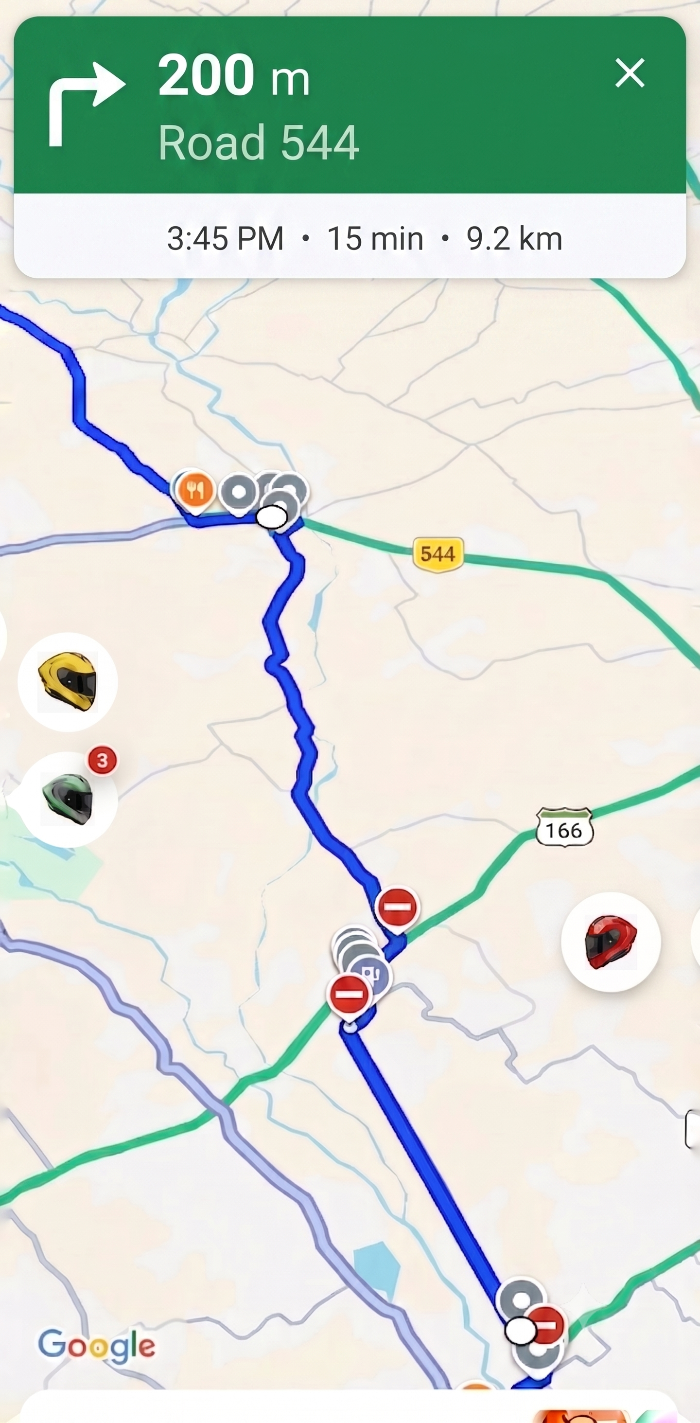 WANDR live group navigation showing rider positions on a shared map